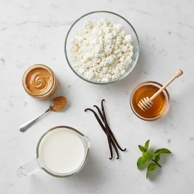 Cottage Cheese Peanut Butter Mousse - cooking process