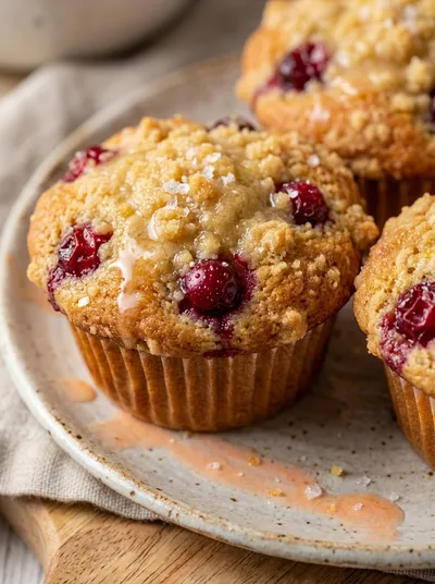 Cranberry Orange Muffins with Streusel Topping