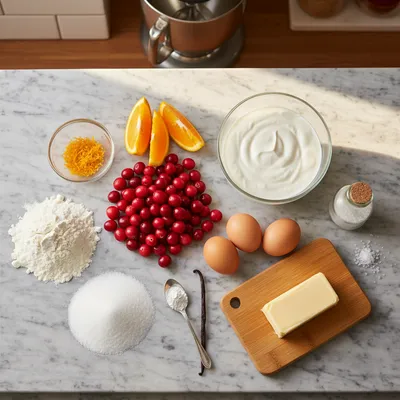 Cranberry Orange Yogurt Muffins - cooking process