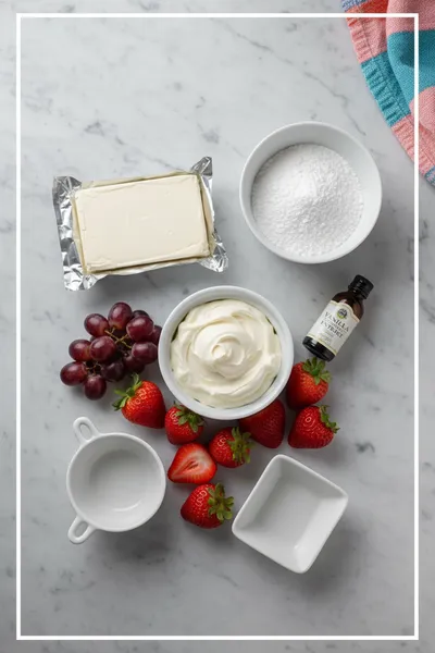 Cream Cheese Fruit Dip – Easy Snack - ingredients preparation