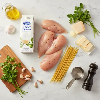 Creamy Chicken Alfredo – Quick & Easy Weeknight Dinner - cooking process