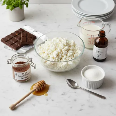 Creamy Chocolate Cottage Cheese Ice Cream - cooking process