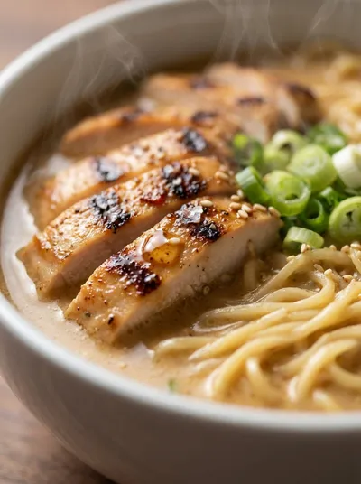 Creamy Garlic Chicken Ramen