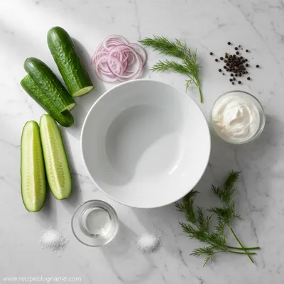 Creamy German Cucumber Salad – Refreshing Summer Side - cooking process