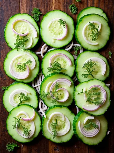 Creamy German Cucumber Salad - ingredients preparation