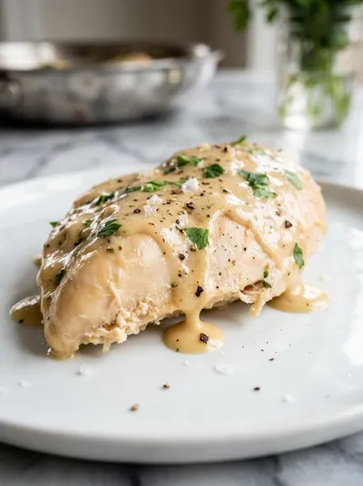 Creamy Herb Crockpot Chicken Breast