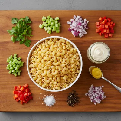 Creamy Macaroni Salad – Easy Pasta Recipe - cooking process