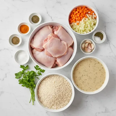 Creamy Slow Cooker Chicken and Rice - cooking process