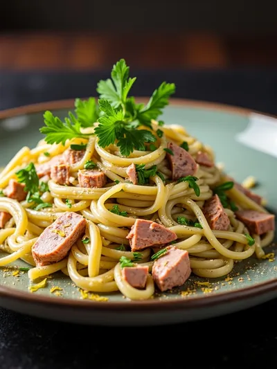 Creamy Tuna Pasta Salad - ready to serve