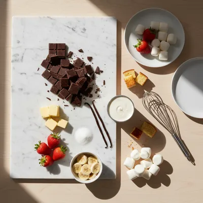 Creme Fraiche Semi-Sweet Chocolate Fondue - cooking process