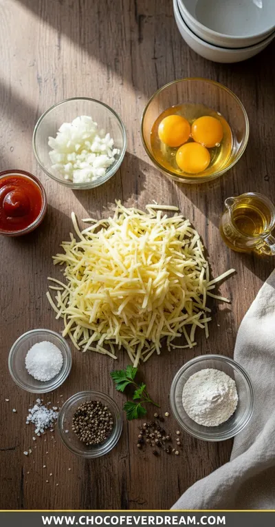 Crispy Hash Browns Recipe – Perfectly Crunchy - ingredients preparation