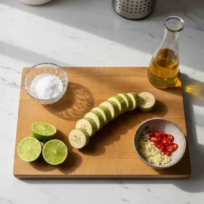 Crispy Patacones – Easy Tostones Snack - cooking process