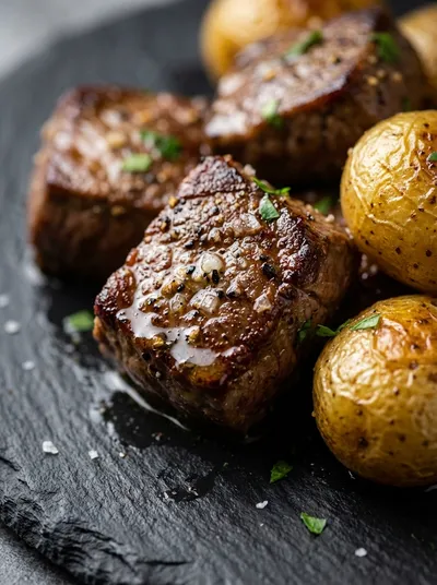 Crockpot Garlic Butter Steak Bites