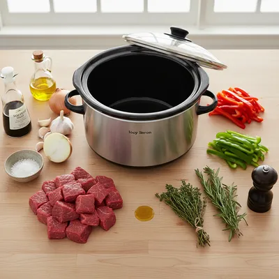 Crockpot Steak Bites – Easy Weeknight Dinner - cooking process