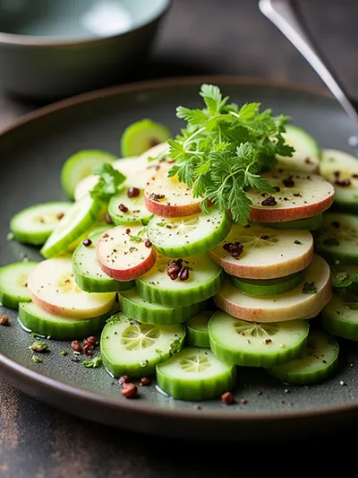 Cucumber Apple Salad Recipe - cooking process