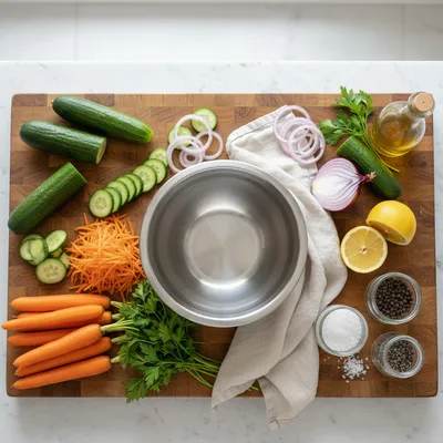Cucumber Carrot Salad Recipe - cooking process