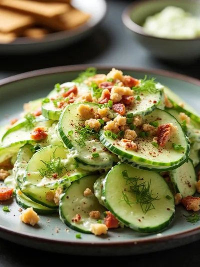 Cucumber Ranch Crack Salad – Cool Creamy Snack - cooking process