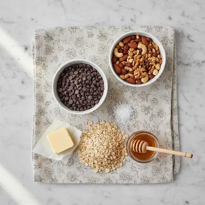 Dark Chocolate Sea Salt Nut Bars - cooking process