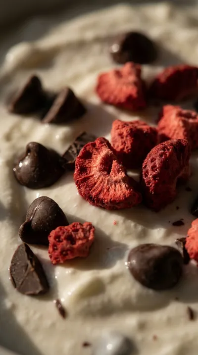 Chocolate Strawberry Greek Yogurt Clusters - ingredients preparation