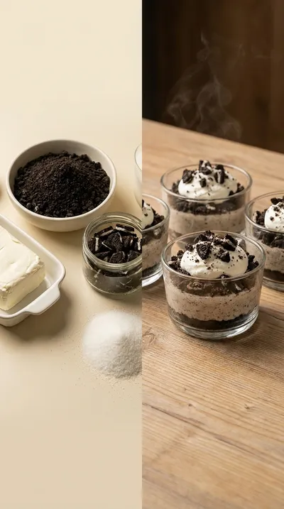 Oreo No-Bake Cheesecake Cups - ready to serve