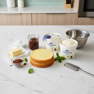 Easy Ice Cream Sandwich Cake - cooking process