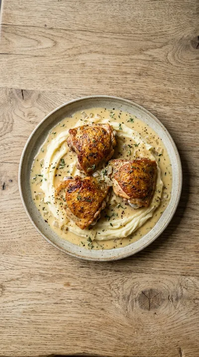 Creamy Oven Baked Chicken Thighs - ingredients preparation