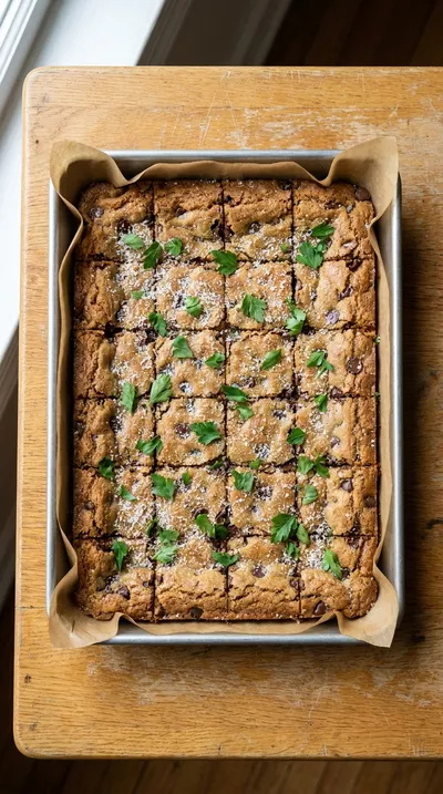 Chewy Chocolate Chip Cookie Bars - cooking process