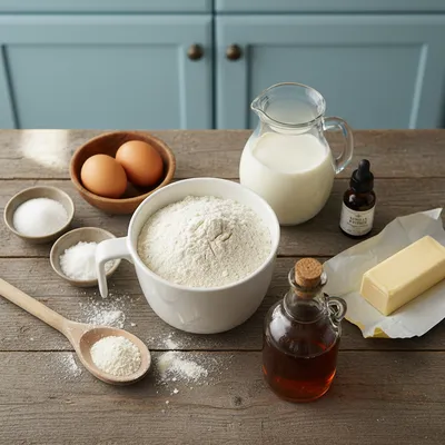 Fluffy Pancakes: Easy Homemade Breakfast - ingredients preparation