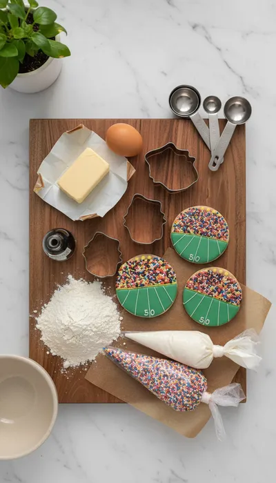Football Stadium Sugar Cookies – Easy Super Bowl Dessert - cooking process