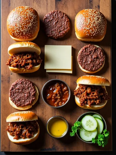 French Onion Beef Sloppy Joes - ingredients preparation