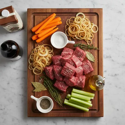 French Onion Pot Roast – Tender & Savory - ingredients preparation