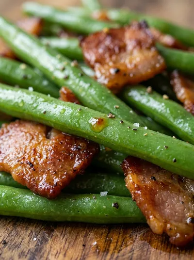 Fresh Southern Green Beans With Turkey Ham