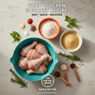 Fried Chicken Bouquet – Easy Snack Recipe - cooking process