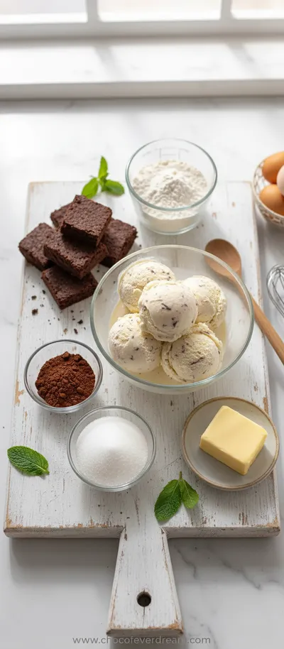 Frozen Brownie Ice Cream Cake - cooking process