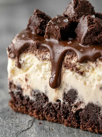 Frozen Brownie Ice Cream Cake