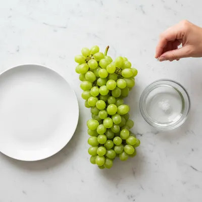 Frozen Grapes Snack - cooking process