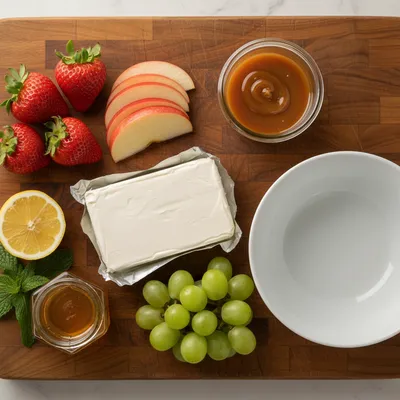 Fruit Dip With Cream Cheese – Easy Caramel Snack - cooking process