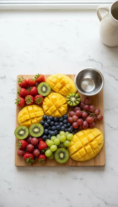 Fruit Platter Recipe – Colorful Easy Snack - cooking process