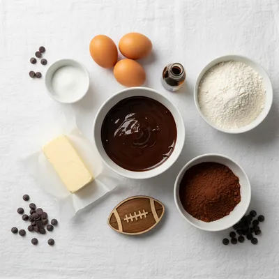 Fudgy Football Brownies - Game Day Treat - cooking process