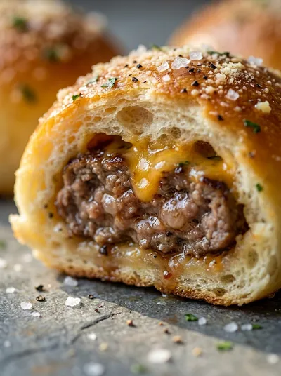 Garlic Parmesan Cheeseburger Bombs – Easy Game Night Snack