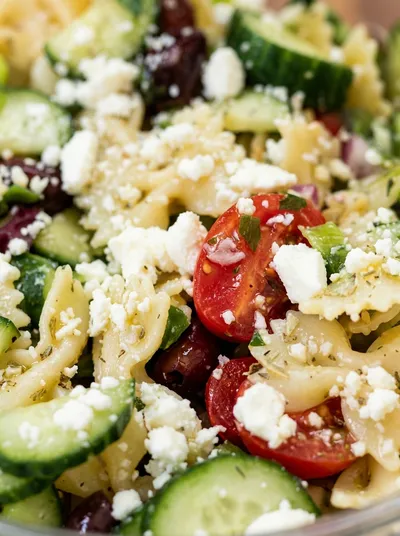 Greek Pasta Salad with Feta Cheese