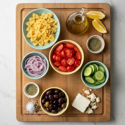 Greek Pasta Salad with Feta Cheese - cooking process