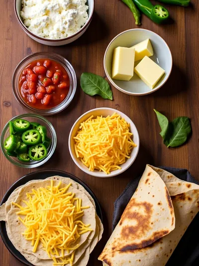 Grilled Cheese Burrito – Easy, Cheesy Delight - ingredients preparation