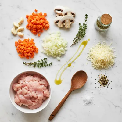 Easy One Pan Ground Chicken Casserole - cooking process