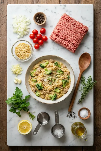 Ground Turkey Orzo – Quick Easy Meal - cooking process