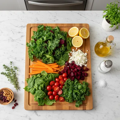 Harvest Salad with Lemon Thyme Dressing - cooking process