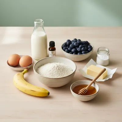 Healthy Fluffy Pancakes - cooking process