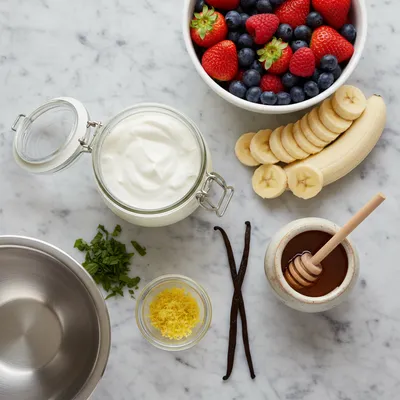 Easy Healthy Fruit Dip - cooking process