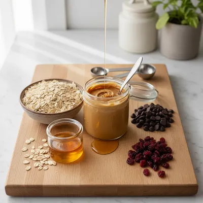 Healthy Peanut Butter Balls - cooking process