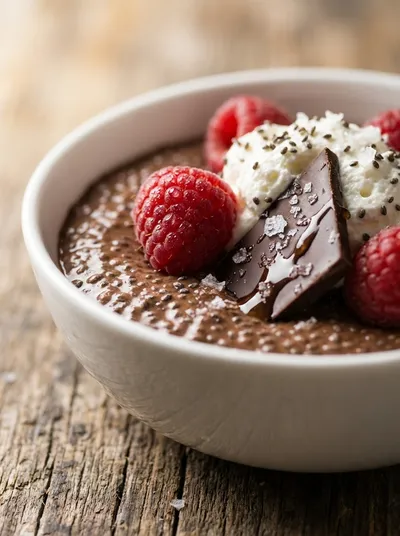 High Protein Chocolate Chia Seed Pudding